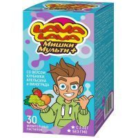 Лава Лава Мишки Мульти+ пастилки жев. 2г №30 (клубника, апельсин, виноград) Фарминтегро/Россия