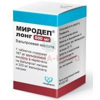 Миродеп лонг таб. пролонг. высвоб. п/пл. об. 500мг №100 (бан.) Обнинская химико-фармацевтическая компания/Россия