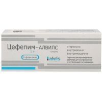 Цефепим-АЛВИЛС фл.(пор. д/приг. р-ра д/в/в и в/м введ.) 1г №5 Фармлэнд/Беларусь