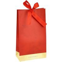 Пакет подарочный с лентой "Present", 13х23х7см 1шт