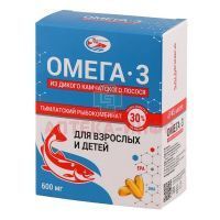 Salmonica Омега-3 из дикого камчатского лосося капс. 600мг №45 Тымлатский рыбокомбинат/Россия