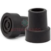 Насадка (накостыльник) на трость/костыль 16мм "черный"  (арт. 10037BL) Valentine International/Тайвань