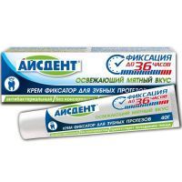 Крем для фиксации зубных протезов АЙСДЕНТ Освежающий мятный вкус 40г Полар/Россия