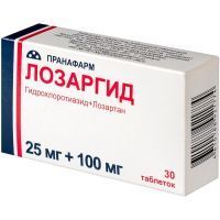Лозаргид таб. п/пл. об. 25мг+100мг №30 Пранафарм