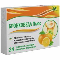 Бронхо Веда плюс леденцы №24 (апельсин) Lozen Pharma Pvt Ltd/Индия