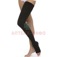 Чулок компрес. до бедра (вид-2) 3-кл. кругловязанный б/мыска разм.4 черный Центр Компресс