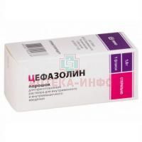 Цефазолин фл.(пор. д/приг. р-ра д/в/в и в/м введ.) 1г №1 (пач.карт.) Лекко/Россия