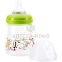Бутылочка детская КУРНОСИКИ 11208 "Мои первые друзья" с силик. соской, широкое горло 150мл Мир Детства