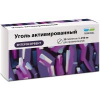 Уголь активированный Реневал таб. 250мг №30 Обновление ПФК/Россия