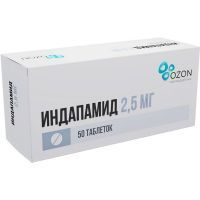 Индапамид таб. п/пл. об. 2,5мг №50 Озон