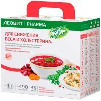 Худеем за неделю ЛЕОВИТ Снижение веса и холестирина программа питания д/снижения веса с пониж. калорийностью (кейс) 632г Леовит Hyтрио/Россия