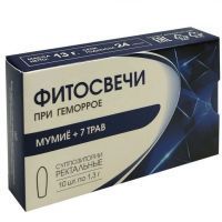 Мумие+7 трав при геморрое супп. №10 Алтайский нектар/Россия