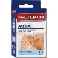 Лейкопластырь MASTER UNI Glance Aqua влагостойкий №15 (прозр. полим.) PharmLine/Великобритания