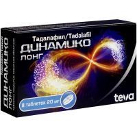 Динамико лонг таб. п/пл. об. 20мг №8 Teva Pharma S.L.U./Испания
