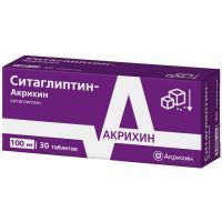 Ситаглиптин-Акрихин таб. п/пл. об. 100мг №30 Акрихин/Россия