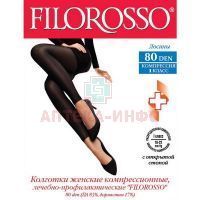 Лосины FILOROSSO проф. 80den 1кл. разм. 4 черн. Петротекс
