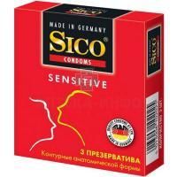 Презерватив SICO №3 Sensitive (контурные, красн. уп.) C P R/Германия