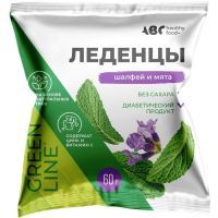 Карамель АВС ХЭЛСИ ФУД леденцовая с цинком и вит. С 60г (шалфей/мята) Гуслица/Россия
