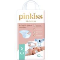 Подгузники Pinkiss Premium S (3-8кг) №52 Innovation worldwide universal/Великобритания