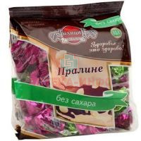 Конфеты ПРАЛИНЕ горьк. на фруктозе 180г Вишневогорская КФ