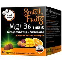 Смарт Фрутс Mg+B6 Smart (Mg+B6 Смарт) пастилки жев. №60 (фруктовые) Paradise Fruits/Германия/Фарм/Россия