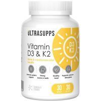 ULTRASUPPS Витамин Д3+К2 капс. №30 Ultra Energy Supplements Trading L.L.C/Китай