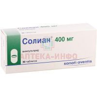 Солиан таб. п/пл. об. 400мг №30 Delpharm Dijon/Франция