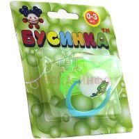 Соска-пустышка БУСИНКА "Цветочек" силикон.  с кольцом и прикусом (3-6мес.) (арт. 416) Guangzhou Holdings Sinok/Китай