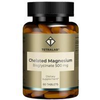 Магния хелат (бисглицинат) 500мг комплекс с В6, В2 и цинком TETRALAB таб. №60 Квадрат-С