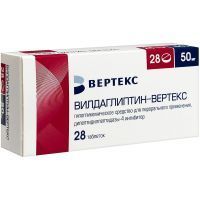 Вилдаглиптин-Вертекс таб. 50мг №28 Вертекс