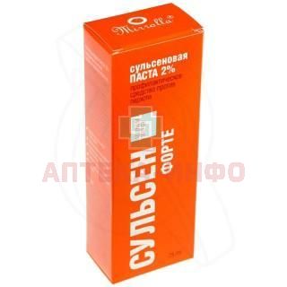 Сульсен форте паста сульсеновая п/перхоти 2% 75мл Мирролла/Россия Сульсен форте паста сульсеновая п/перхоти 2% 75мл Мирролла/Россия
