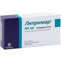 Липримар таб. п/пл. об. 40мг №30 Viatris Pharmaceuticals LLC/Пуэрто-Рико/Pfizer Manufacturing Deutschland/Германия
