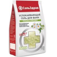 Соль для ванн СОЛЬЗДРАВ успокаивающая Ромашка и Эвкалипт 800г Стимул-Колор Косметик/Россия