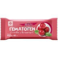 Гематоген плитка с витамином С 40г (клюква) Экзон/Беларусь