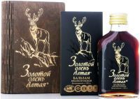 Набор МАГИЯ ТРАВ (бальзам Золотой олень Алтая б/алк. 100мл короб. дерев. темн.) Магия трав/Россия