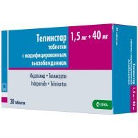 Телинстар таб. с модиф. высвоб. 1,5мг+40мг №30 KRKA/Словения