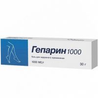 Гепарин туба(гель д/наружн. прим.) 1000ME/г 30г Озон/Россия
