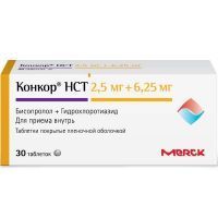 Конкор НСТ таб. п/пл. об. 2,5мг+6,25 №30 Merck Healthcare KGaA/Германия