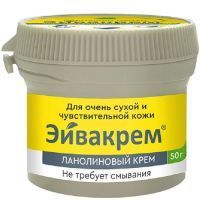 Крем ЭЙВАКРЕМ Ланолин д/сосков от трещин 50г (бан.) Аквила/Россия