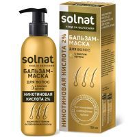 Бальзам-маска СолНат Никотиновая кислота 2% с маслом арганы д/волос 150мл Натуральные масла