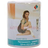 Бинт эласт. 8см х 3м сред. растяж. с застежкой Tonus Elast/Латвия