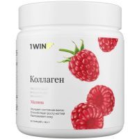 1WIN Коллаген + вит. С + глюкозамин и хондроитин пор. 180г (малина) банка ВинЛаб Нутришин/Россия