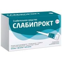 Слабипрокт микроклизма (р-р рект.)  9мг/мл+90мг/мл+625мг/мл 5мл №12 Синтез
