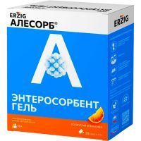 Алесорб энтеросорбент Эрциг пак. (гель д/приема внутрь) 10г №20 (апельсин) Фармацевтическая фабрика/Россия