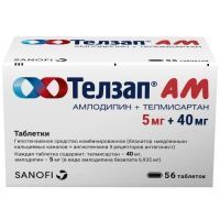 Телзап АМ таб. 5мг + 40мг №56 Sanofi Ilac Sanayii ve Ticaret/Турция