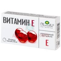 Витамин E-природный серии "Мирролла" капс. 200мг №20 Мирролла/Россия