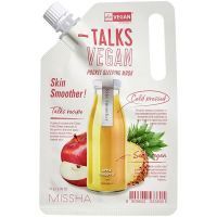 Маска MISSHA Talks Vegan Squeeze Skin Smoother отшелушивающая кремовая смягчающая с экстрактом яблока и ананаса 10г Able C&C/Корея
