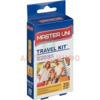 Лейкопластырь бактерицидный MASTER UNI Travel Kit 1,9х7,2 №20 (полим.основа телесн.) PharmLine/Великобритания