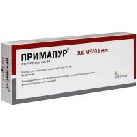 Примапур картриджи в шприц-ручках (р-р д/подкожн. введ.) 22мкг/0,5мл 0,5мл (в комплекте с иглами однораз. №5) Медсинтез/Россия