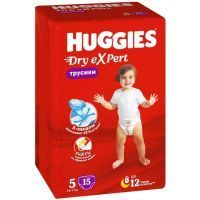 Подгузники-трусики ХАГГИС Dry Expert 5 (12-17кг) №15 Кимберли-Кларк/Россия